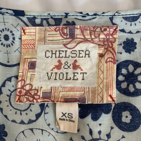 Chelsea & Violet Blue and White Print Dress Size XS - Picture 7 of 10